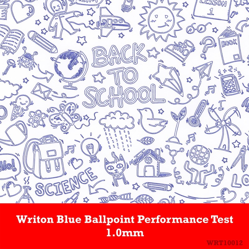 Writon Retractable Ballpoint Pens, Comfort Grip, 1.0mm Medium Point, Blue