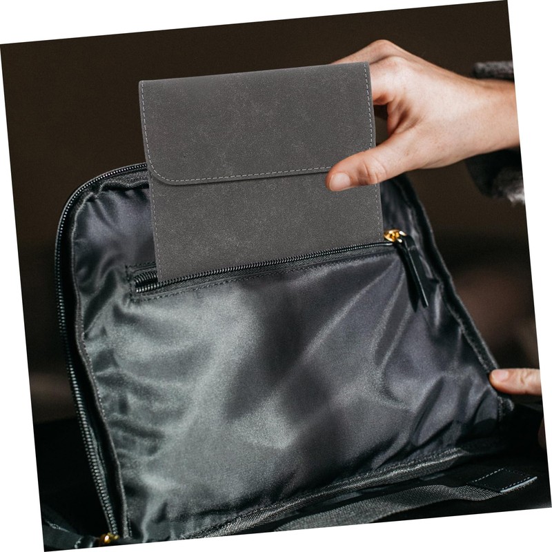 jojofuny E-Reader Cover Handmade Pu Ebooks Reader Case Deep Grey