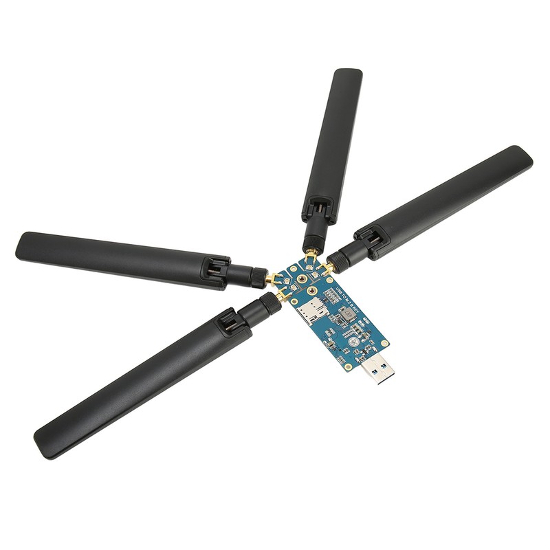 5G DONGLE Expansion Board 4 Antennas Aluminum Alloy ABS USB3.1