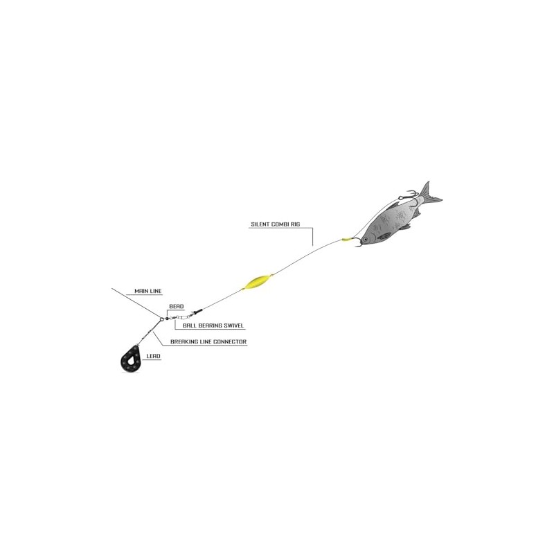 Black Cat Black Cat Silent Combi Rig Catfish Assembly for