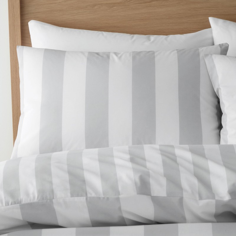 Catherine Lansfield Cove Stripe Reversible Single Duvet Cover Set with