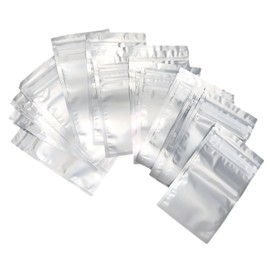 The Kind Bag Resealable Mylar Bags for Food; BPA Free & Freezer Safe Zip Lock Bags; Smell Proof, Heat Sealable, Moisture Free & Waterproof; Commercial Grade 6mil, 6.5x4 inch; Black & Clear (100ct)