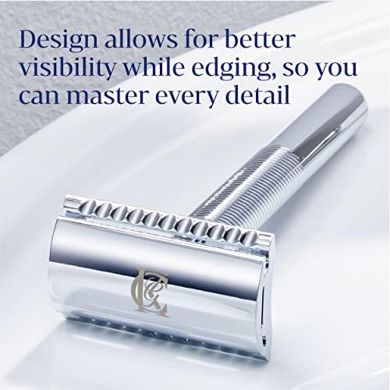 King C. Gillette Double-Edge Safety Razor blades for better control,