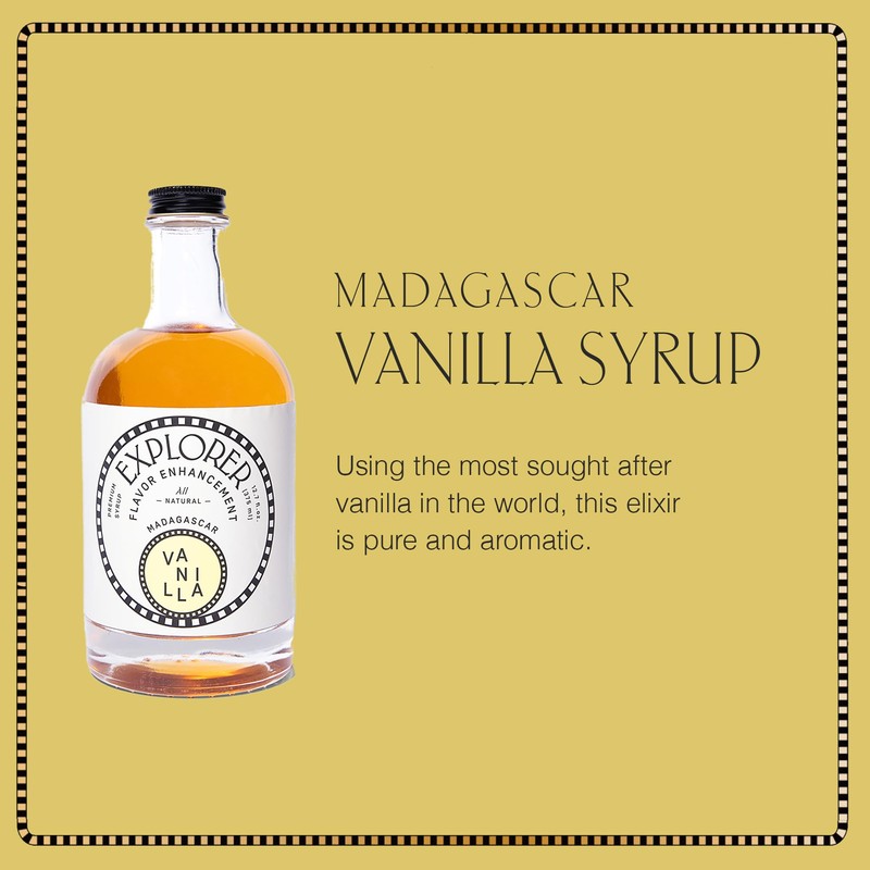 Explorer Vanilla Coffee Syrup Flavor, All Natural Gluten Free Flavoring
