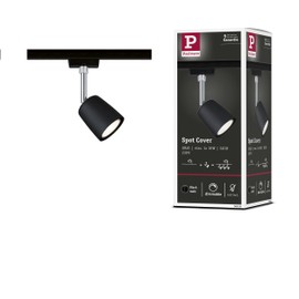 Paulmann 96926 Cover URail Individual spot GU10 max. 10W dimmable 230V Black matt, Chrome Rail System – Choose Any lamp