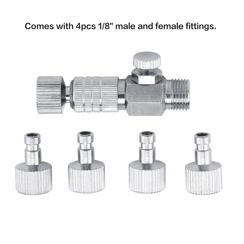 Artillery Airbrush Adapter Set, 5 Pieces Airbrush Quick Disconnect Coupling,