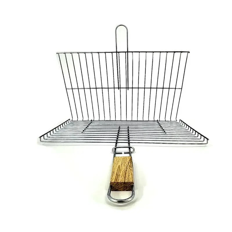 Hakan Lockable Grill Basket 11.8 x 15.8-inch Stainless Steel with