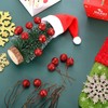 100pcs Christmas Glittering Red Berry Artificial Red Holly Berries,Artificial Fruits