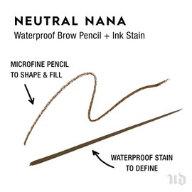 Urban Decay Brow Blade - Waterproof Eyebrow Pencil & Ink Stain - Dual-Ended Pencil Fills and Defines - Brow Tint with the Precision & Definition of Microblading – Neutral Nana