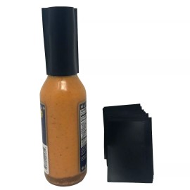 Supplement and Supply 200 Matte Black 45x62 Heat Shrink Neck Wrap Band Hot Sauce Bottle Tamper Seal