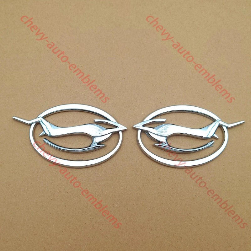 Truckemblems 2pcs Silver Impala Flying Left Right Side Pillar Emblem