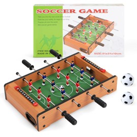 Goplus Foosball Table, 20 Inch Mini Tabletop Soccer Table with 2 Balls, Score Keepers, Portable Football Table for Kids, Family Night, Game Rooms