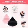 Velvet Duo Soft Reusable Triangle Makeup Powder Puffs 2pcs (Soft