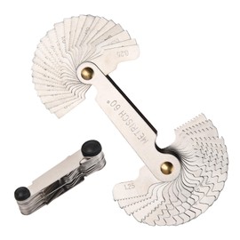 52 Sheets Metric/Whitworth Stainless Steel Thread Gauge 60/55 Degree Measuring Tool Fine Thread Measuring Tool Stainless Steel Screw Thread Pitch Gauge Thread Plug Gage Tapping Tool Set