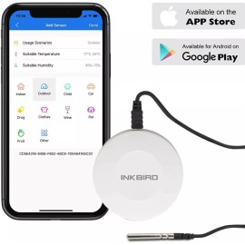 Inkbird IBS-TH1 Thermometer Hygrometer Wireless Temperature Recorder Bluetooth