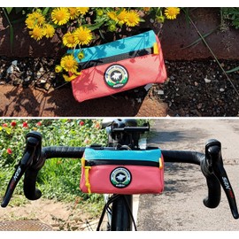 WLDOCA Scooter Basket for Kids Colourful Gravel Bike Front Handlebar Bag Waterproof Bike Triangle Bag with Built-In Key Fob for Boys Girls Mtb Road Bike,B,1