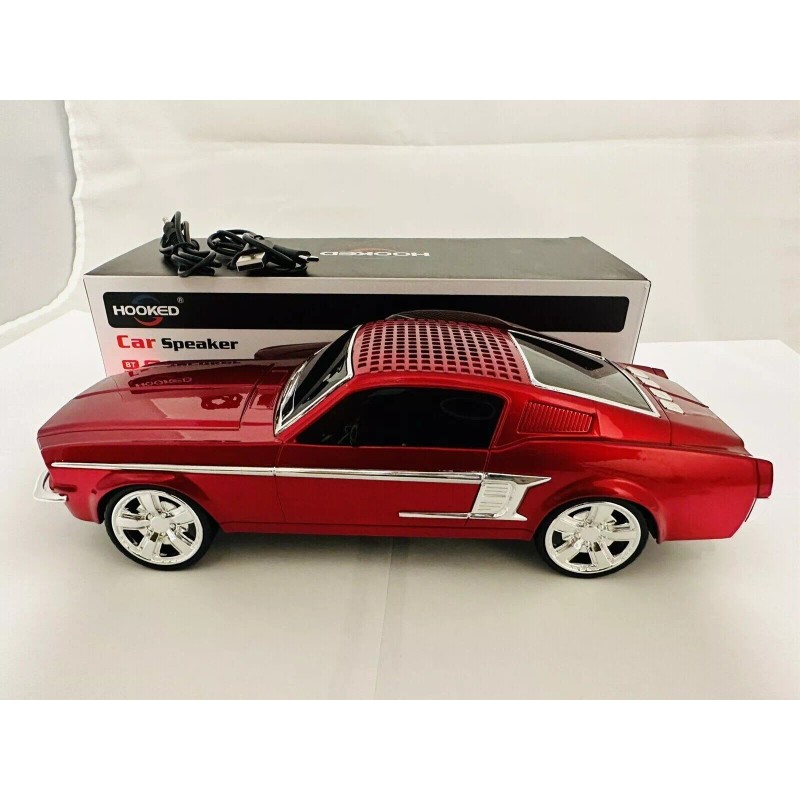 Hooked Ford Mustang 1967 Red Speaker BT Indoor/Outdoor Portable USB