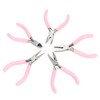 5pcs Mini Pink 4in Versatile Use Metal Pliers Set Kit