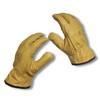 LLB Premium Fleece Lined Yellow Leather Winter Thermal Cold Work