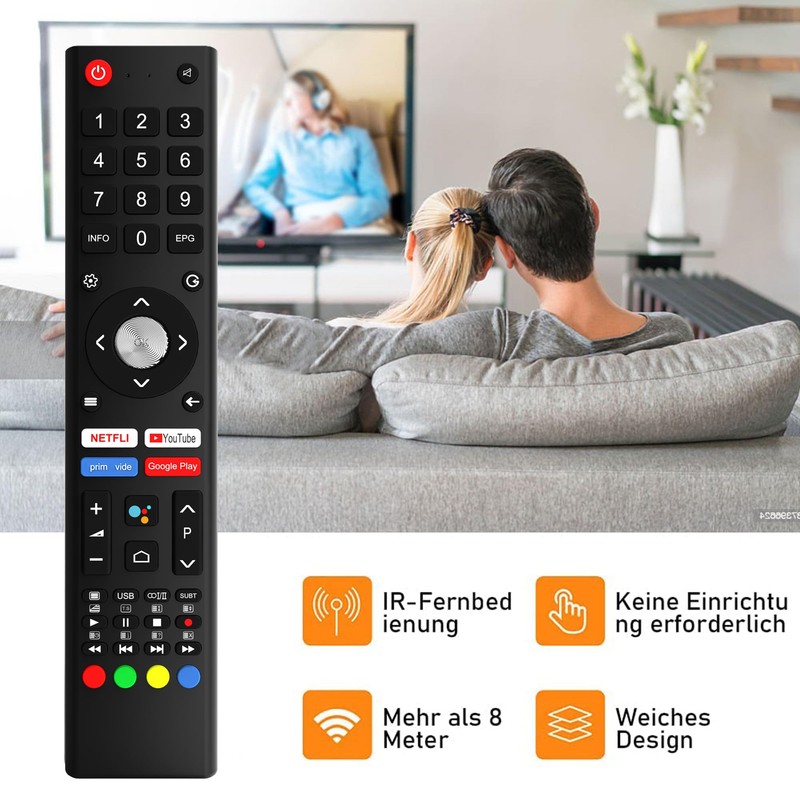GCBLTV02ADBBT Remote Control for ChiQ SABA Changhong Compatible with Changhong