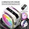 ALSEYE M120D Plus CPU Cooler with Temperature Display, Dual ARGB