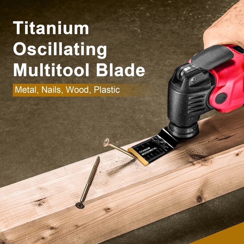 5-Piece Titanium Oscillating Saw Blades, Multitool Saw Blade Accessories, Multitool