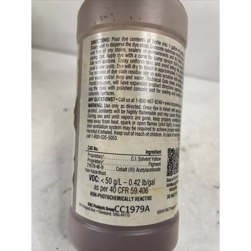 Infusion Acetone Concrete Dye Stain Vegas Light 41.105011 74 G