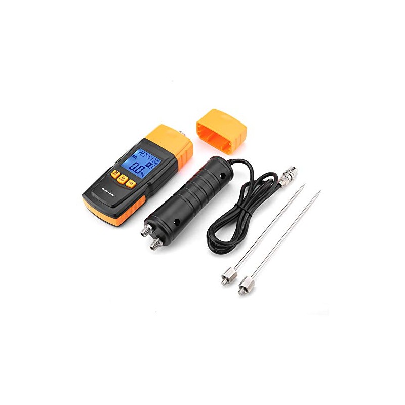 Oumefar Probador de Humedad, Ajustable Medidor de Humedad Detector de