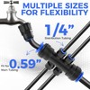 ETERMETA 8 Pcs 1/4 Inch Drip Irrigation 6-Way Splitter Connector