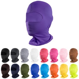 Pukavt Balaclava Face Mask, Ski Mask for Men Women, UV Protection Windproof Scarf for Motorcycle Snowboard Cycling Purple