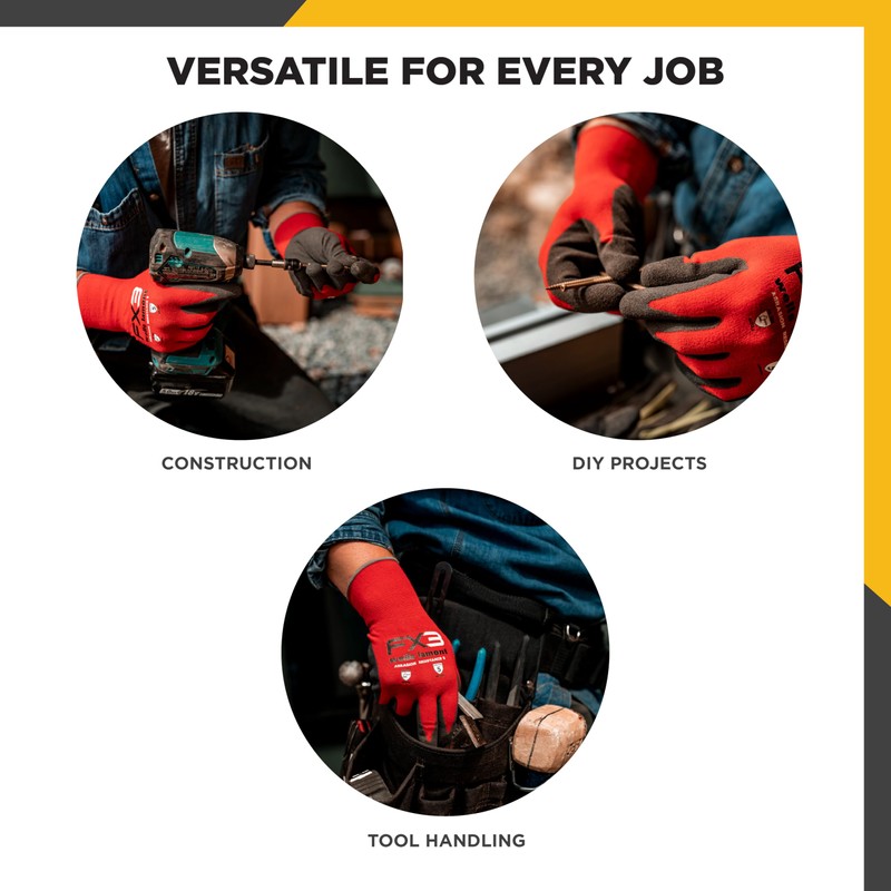 Wells Lamont Men's FX3 Nitrile Coated Grip Work Gloves –