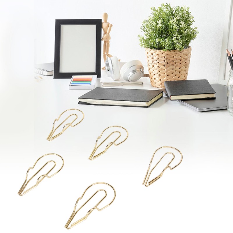 50Pcs Metal Pen Clips Multifunction Strong Clamping Force Electroplated Pen