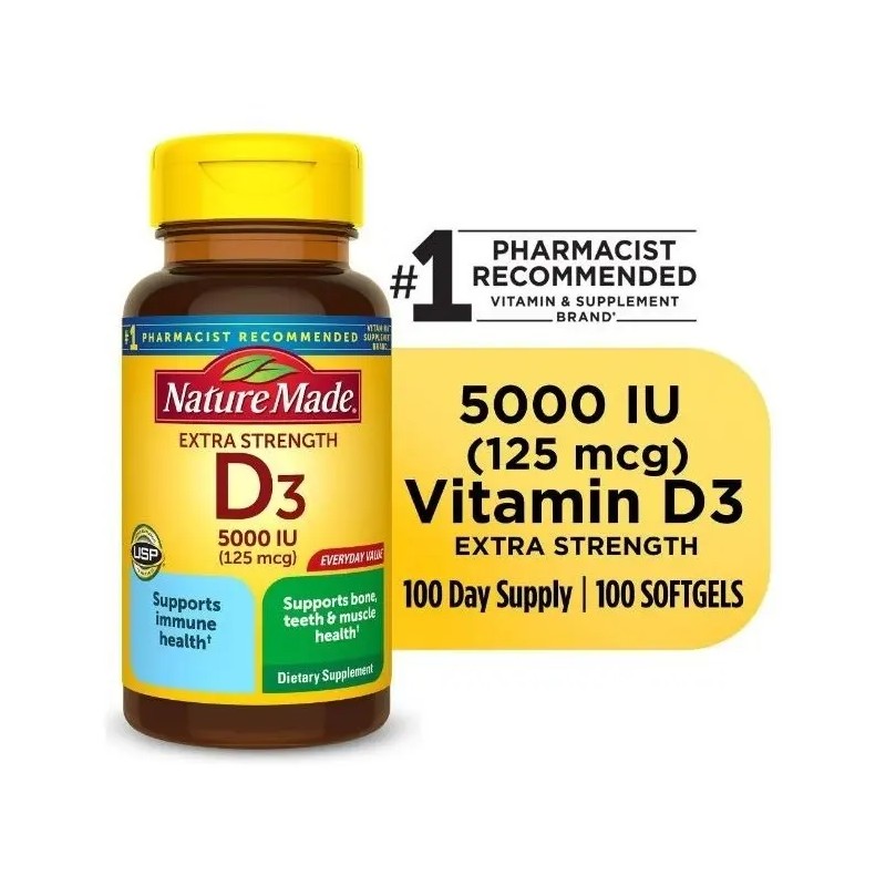 Vitamina Corazon Huesos Salud 000iu 100 Capsulas D49