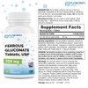 Puregen Labs Ferrous Gluconate 324 mg [High Potency] Iron Supplement,