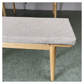 Bench Cushion Outdoor 120cm/150cm/100cm x 40cm, Seat Cushions for Indoor Furniture Non-Slip Washable Bench Cushions Cover, 45D High-Resilience Upholstery Foam Cushion(Beige,150x35cm/59x14in)