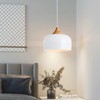 DOTCN Modern Solid Wood Pendant Light, Large Ceiling Hanging Lamp