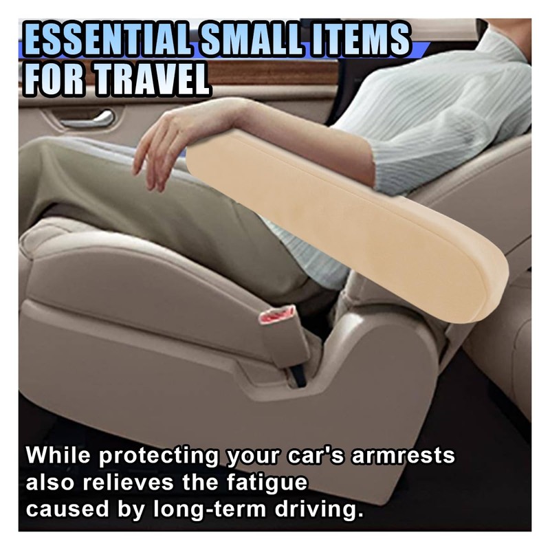 KITUREK 2PCS Car Front Seat Armrest Covers, Auto Seat Arm