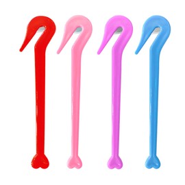 Jagowa 4Pcs Topsy Tail Hair Tools Portable Ponytail Hair Ring Head Rope Lazy Remover for Kids Girls Women Hair (4 Colors)
