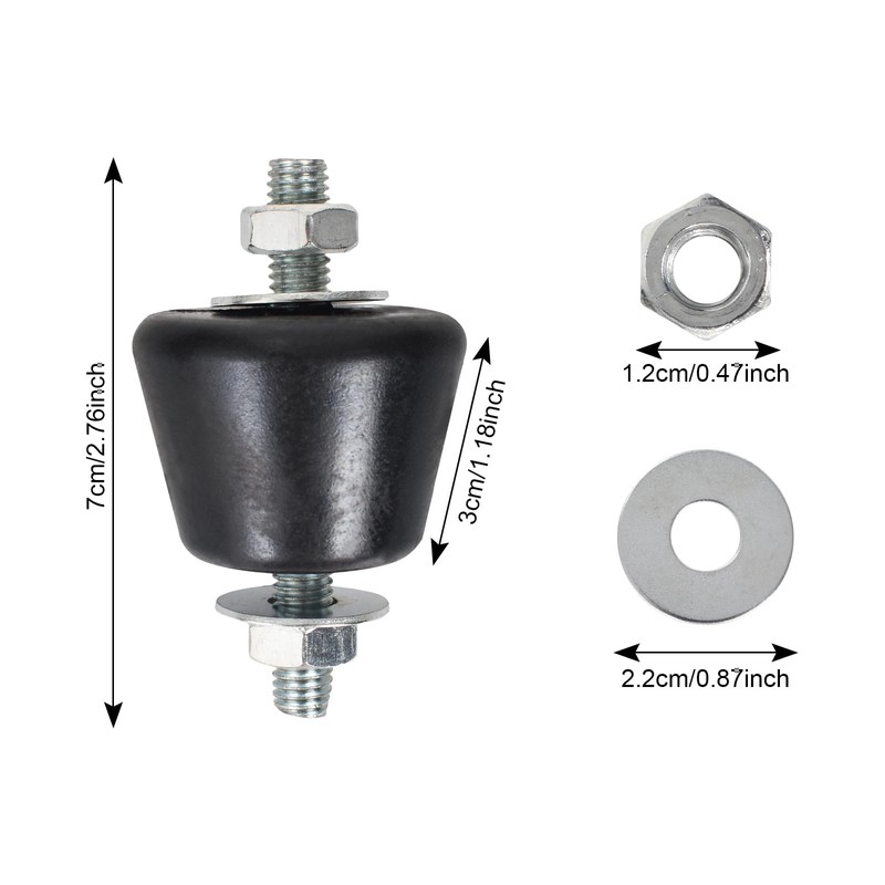 4 PCS Anti Vibration Silentblock, Rubber Bearings,Anti-Vibration Bracket,M8 Universal Air
