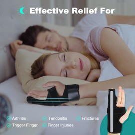 Fewener Finger Splint, Boxer Break Metacarpal Splint Brace - 4th or 5th Finger Splint Support (Large/X-Large)