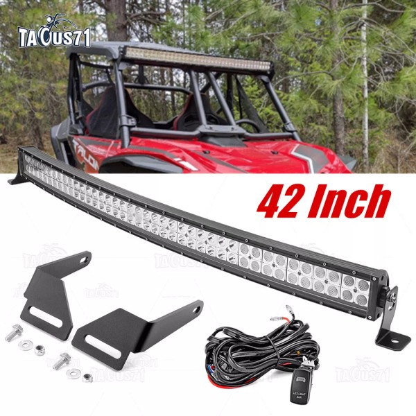 TAOUS Roof Windshield 42'' Light Bar Mount Wire Kit For