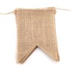 LWR CRAFTS Burlap Bunting Banner Swallow-Tailed 15 Pieces 15 feet