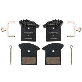 Hydraulic Disc Brake Pads with Cooling Fin, 2Pair Bicycle Brake Pads for SRAM XO XX Avid Elixir 1 3 5 7 9 R CR ER DB1 DB3 DB5 and Nutt Oil Brake (Ceramic)