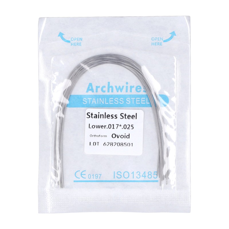 50pcs Stainless Steel Orthodontic Arch Wire Flexible Dental Orthodontic Rectangular
