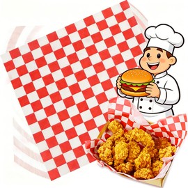 PANKQQ 100Pcs Deli Paper Sheets, Ultra Grease Resistant Wax Paper Sheets for Food 7x7", Premium Sandwich Wrapping Pa-per at School Lunches, Perfect Food Basket Liners for Festival