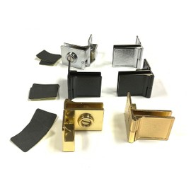 Inset Side-Mount Glass Door Hinge, Polished Chrome