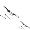 Chrome Cleat Hooks for Roman Blinds, Curtains, Washing Lines -