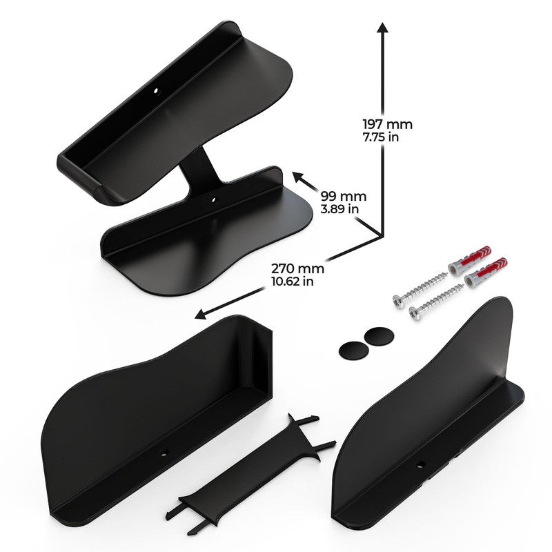 Mobilefox Sneaker Wall Mount Shoe Shelf Floating Wall Mount Shoe