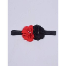 Falda tutú para bebés y niñas con funda para pañales, diseño de flores de tul suave y diadema 6M-3T, Rojo -, 1-2 Años