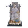 12 Inch Sitting White Santa Muerte Saint Death Grim Reaper